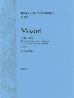 Mozart, Wolfgang Amadeus: Serenade c-Moll KV388 für 2 Oboen, 2 Klarinetten, 2 Hörner und 2 Fagotte, Partitur 