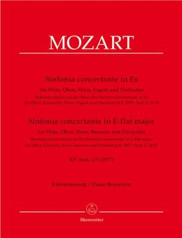 Mozart, Wolfgang Amadeus: Sinfonia concertante Es-Dur KV279b für Flöte, Oboe, Horn, Fagott, und Klavier 