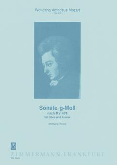 Mozart, Wolfgang Amadeus: Sonate g-Moll nach KV478 für Oboe und Klavier 