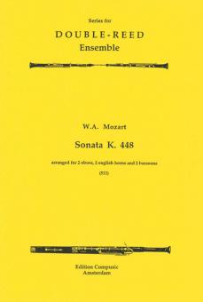 Mozart, Wolfgang Amadeus: Sonate C-Dur KV448 für 2 Oboen, 2 Englischhörner und 2 Fagotte, Partitur und Stimmen 