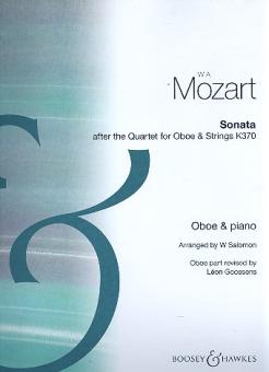 Mozart, Wolfgang Amadeus: Sonata after the Quartet KV370 for oboe and piano 