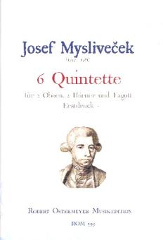 Myslivecek, Josef: 6 Quintette für 2 Oboen, 2 Hörner und Fagott, Partitur und Stimmen 