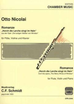 Nicolai, Otto Carl Ehrenfried: Horch die Lerche singt im Hain für Flöte, Oboe und Klavier, Partitur 