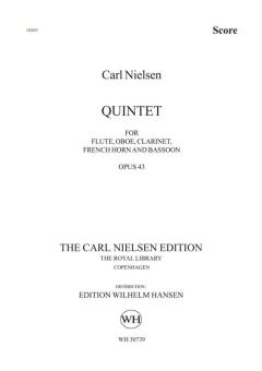 Nielsen, Carl: Quintet op.43 for flute, oboe, clarinet, horn, bassoon, score 