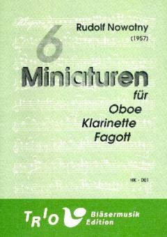 Nowotny, Rudolf: 6 Miniaturen für Oboe, Klarinette und Fagott, Partitur und Stimmen 