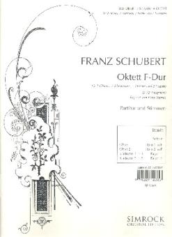 Oktett F-Dur D72 für 2 Oboen, 2 Klarinetten, 2 Hörner und 2 Fagotte, Partitur und Stimmen 