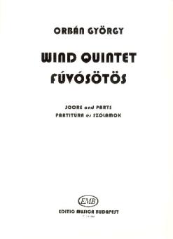 Orbán, György: Quintet for flute, oboe, clarinet, horn and bassoon, score and parts 