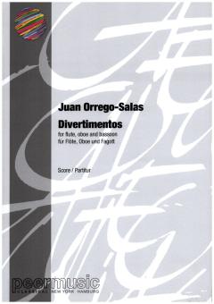 Orrego-Salas, Juan: Divertimentos for flute, oboe and bassoon, score 