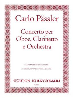 Pässler, Carlo: Konzert B-Dur für Oboe, Klarinette und Orchester, für Oboe, Klarinette und Klavier 