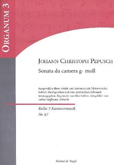 Pepusch, Johann Christoph: Sonata da camera g-Moll für Flöte (Violine/ Oboe/Blockflöte) und Bc, Partitur und Stimmen 