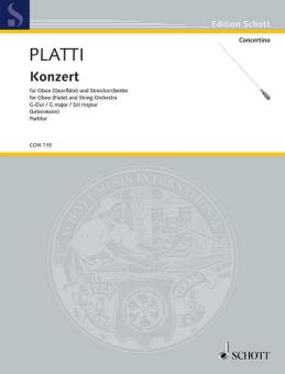Pla, Juan Bautista: Konzert G-Dur für Oboe (Flöte) und Streichorchester, Partitur 