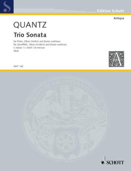 Quantz, Johann Joachim: Sonate c-Moll für Flöte, Oboe (Violine) und Bc, Stimmen 