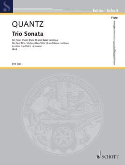 Quantz, Johann Joachim: Trio Sonata a-Moll für Flöte, Violine (2. Flöte, Oboe) und Basso continuo, Stimmensatz 