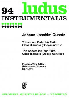 Quantz, Johann Joachim: Triosonate G-Dur für Flöte, Oboe d'amore (Oboe) und Bc 