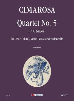 Quartet C major no.5 for oboe (flute), violin, viola and violoncello, score and parts 