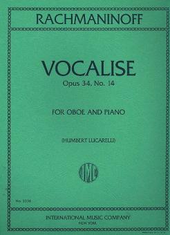 Rachmaninoff, Sergei: Vocalise op.34,14 for oboe and piano 