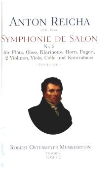 Reicha, Anton (Antoine) Joseph: Symphonie de Salon Nr.2 für Flöte, Oboe, Klarinette, Horn, Fagott, 2 Violinen, Va, Vc und Kb, Stimmen 