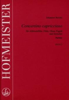 Reiche, Johannes: Concertino capriccioso für Blockflöte, Flöte, Oboe, Fagott, Streicher 