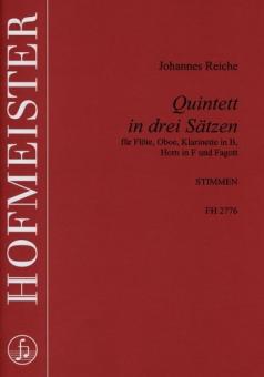 Reiche, Johannes: Quintett für Flöte, Oboe, Klarinette, Horn und Fagott, Stimmen 