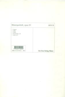 Riegger, Wallingford: Bläserquintett op.51 für Flöte, Oboe, Klarinette, Horn und Fagott, Stimmen 