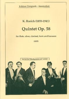 Rorich, Carl: Quintett op.58 für Flöte, Oboe, Klarionette, Horn und Fagott, Partitur und Stimmen 