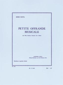 Rota, Nino: Petite offrande musicale pour flute, hautbois, clarinette, cor et basson, partition+parties 