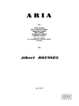 Roussel, Albert Charles Paul: Aria pour hautbois et piano  