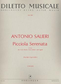 Salieri, Antonio: Picciola serenata B-Dur für 2 Oboen, 2 Hörner und Fagott, Stimmen 