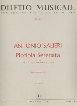 Salieri, Antonio: Picciola Serenata B-Dur für 2 Oboen, 2 Hörner und Fagott, Stimmen 