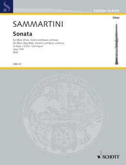 Sammartini, Giovanni Battista: Sonate G-Dur op.13,4 für Oboe (Flöte, Violine) und Bc 