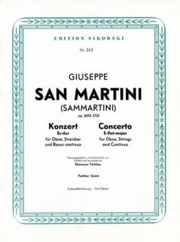 Sammartini, Giuseppe: Konzert Es-Dur für Oboe, Streicher und Bc, Partitur 