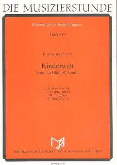 Schönberg, Arnold: Kinderwelt Suite für Flöte, Oboe, Klarinette, Horn und Fagott, Partitur und Stimmen 