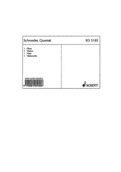 Schroeder, Hermann: Quartett op. 38 für Oboe, Violine, Viola und Violoncello, Stimmensatz 