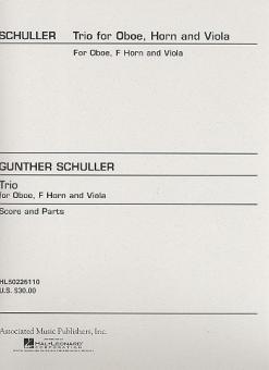 Schuller, Günther: Trio for oboe, horn and viola, score and parts 