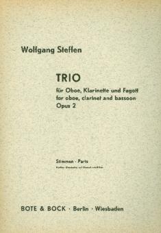 Steffen, Wolfgang: Trio op.2 für Oboe, Klarinette und Fagott, Stimmen 