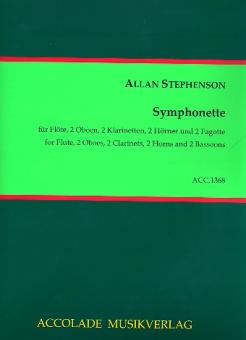 Stephenson, Allan: Symphonette für Flöte, 2 Oboen, 2 Klarinetten, 2 Hörner und 2 Fagotte, Partitur und Stimmen 
