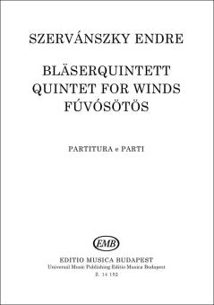 Szervánsky, Endre: Quintett Nr.1 für Flöte, Oboe, Horn, Klarinette und Fagott, Partitur und Stimmen 