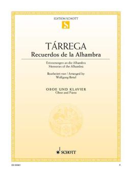 Tárrega Eixea, Francisco: Recuerdos de la Alhambra für Oboe und Klavier 