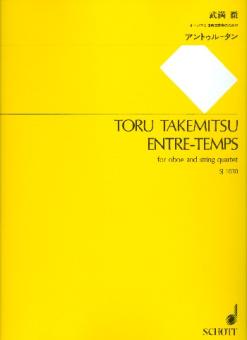 Takemitsu, Toru: Entre-temps for oboe and string quartet, score and 5 parts 