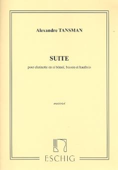 Tansman, Alexandre: Suite pour clarinette, basson et hautbois, parties 