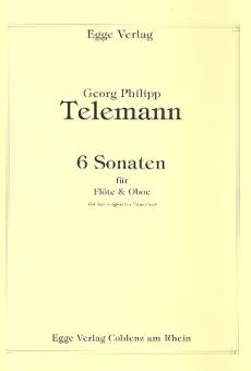 Telemann, Georg Philipp: 6 Sonaten für Flöte und Oboe, Partitur 