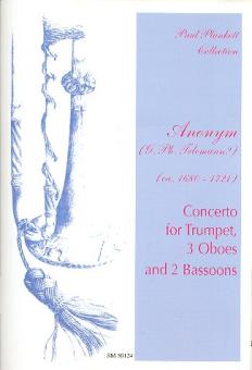 Telemann, Georg Philipp: Concerto für Trompete, 3 Oboen und 2 Fagotte, Partitur und Stimmen 