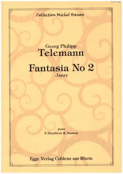 Telemann, Georg Philipp: Fantasia No2 "Jazzy" pour 2 hautbois et basson, partition et parties 