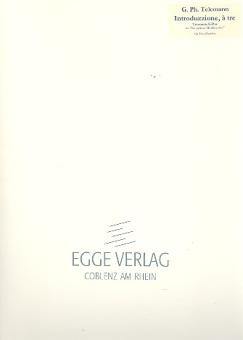 Telemann, Georg Philipp: Introduzzione G-Dur a tre für Oboe, Klarinette und Fagott, Studienpartitur und Stimmen 