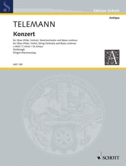 Telemann, Georg Philipp: Konzert c-Moll für Oboe und Streicher, für Oboe und Klavier 