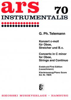 Telemann, Georg Philipp: Konzert c-Moll für Oboe, Streicher und Bc für, Oboe und Klavier 