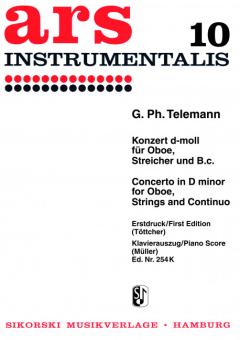Telemann, Georg Philipp: Konzert d-Moll für Oboe, Streicher und Bc für Oboe und Klavier 