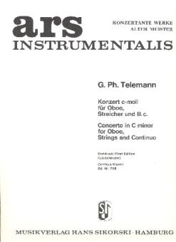 Telemann, Georg Philipp: Konzert c-Moll für Oboe, Streicher und Bc, Cembalo, Klavier 