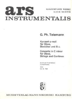 Telemann, Georg Philipp: Konzert c-Moll für Oboe, Streicher und Bc, Viola 