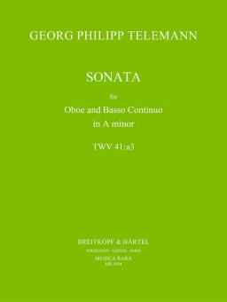 Telemann, Georg Philipp: Sonate a-Moll TWV:a3 für Oboe und Bc 